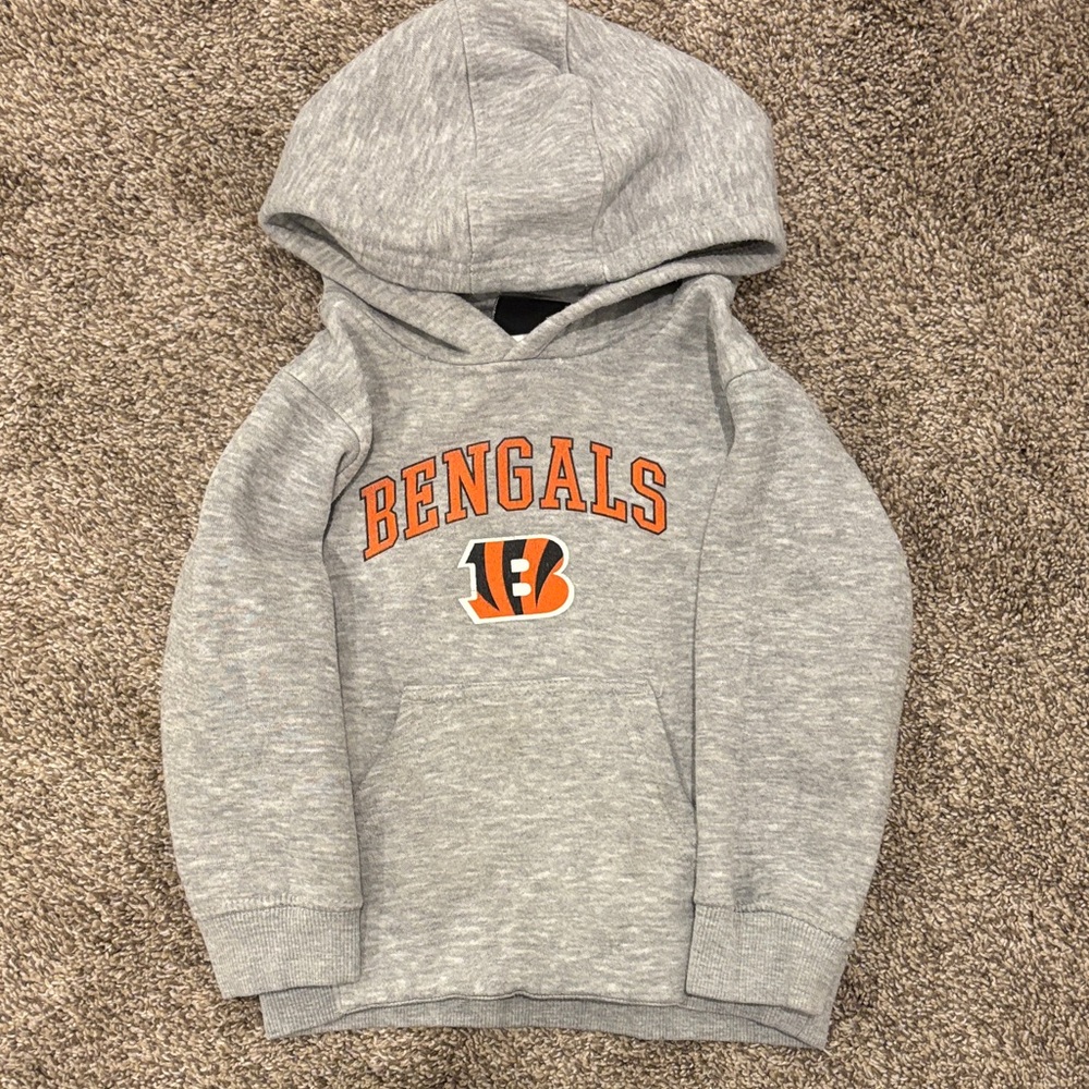 Kids Bengals Gray and Orange Hoodie